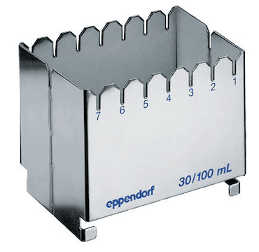 德國(guó)艾本德（Eppendorf）ReservoirRack,用于存放10mL、30mL和100mL試劑槽。最多可以放置7個(gè)試劑槽模塊或試劑槽